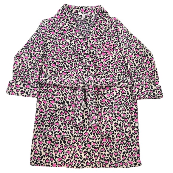 Victoria’s Secret Plush Pink Hearts Bathrobe Size XS/S - Picture 2 of 12